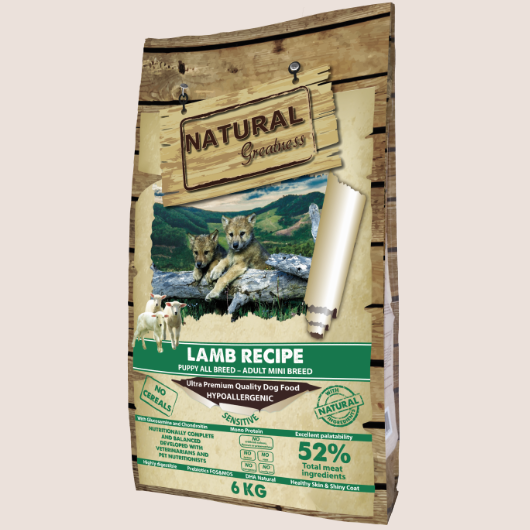 Natural Greatness Dog Receta cordero / puppy y mini
