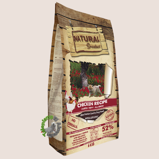 Natural Greatness Receta de Pollo Perro Júnior y Cachorro