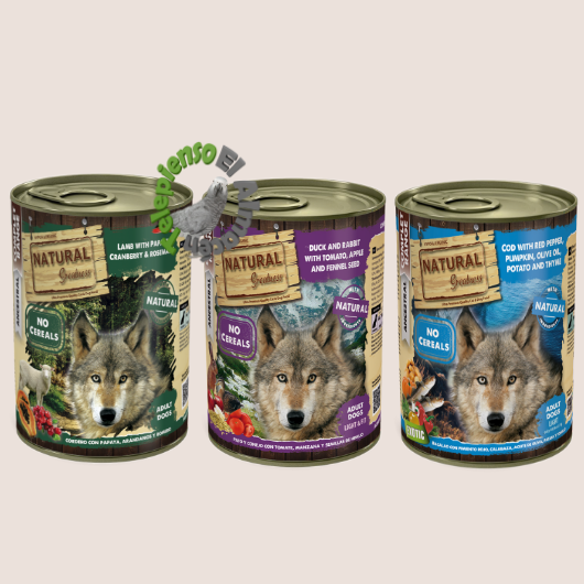 Gama de Natural Greatness Dog Complet Latas