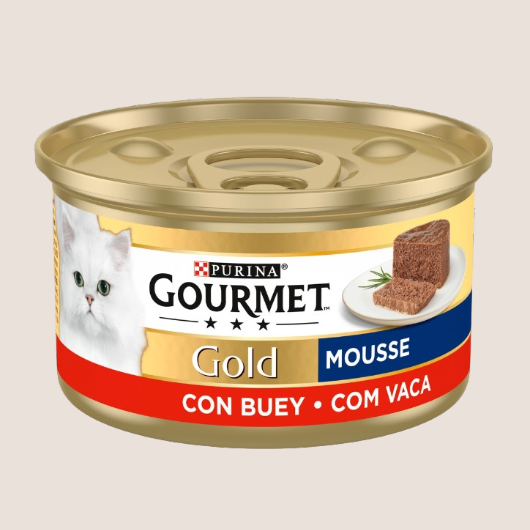 Purina Gourmet Gold Mousse con Buey 85 gr