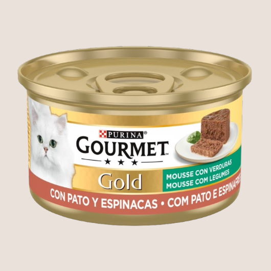 Purina Gourmet Gold Mousse Pato y Espinacas 85 gr