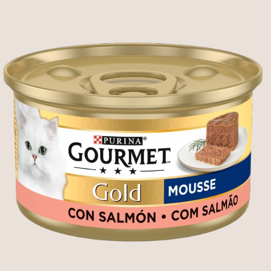 Purina Gourmet Gold Mousse con Salmón 85 gr