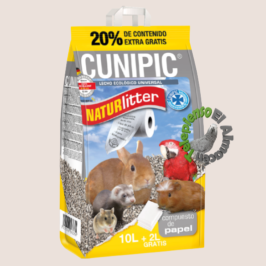 Cunipic Naturlitter lecho de papel 10 litros + 2 litros gratis