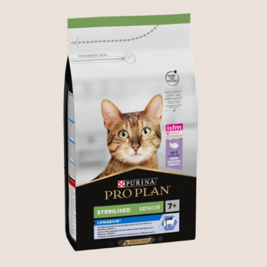 Purina Pro Plan Gato Sterilised Longevis Senior Pavo (+7)
