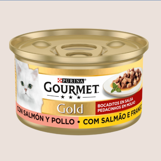 Purina Gourmet Gold Bocaditos Salmon y Pollo 85g