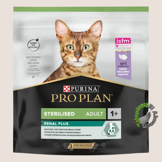 Purina Pro Plan Gato Sterilised Renal Plus Adult Pavo