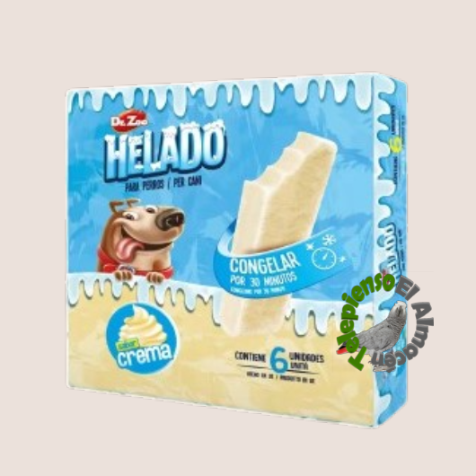Dr Zoo Helado para perros crema 6 unid