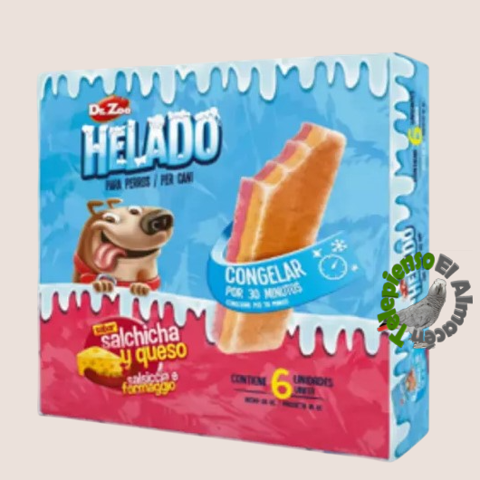 Dr Zoo Helado para perros salchicha y queso 6 unid