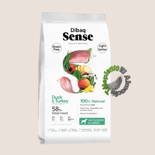 Dibaq Sense Dog Grain Free Pato y Pavo Light o Senior